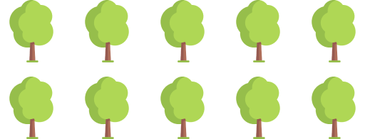 10 trees