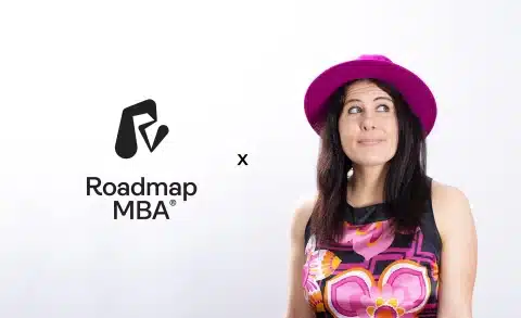 Image of the Roadmap MBA presenter Ashleigh King in a bright pink hat and colourful dress