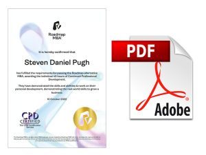 PDF copy of the Roadmap CPD Certificate